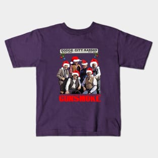 Xmas In Dodge City - Gunsmoke - Tv Western Kids T-Shirt